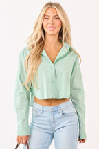 Button Up Shirts for Women with Boxy Fit & Stripes | Stylish Top for Effortless Outfits 0