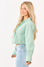 Button Up Shirts for Women with Boxy Fit & Stripes | Stylish Top for Effortless Outfits 3