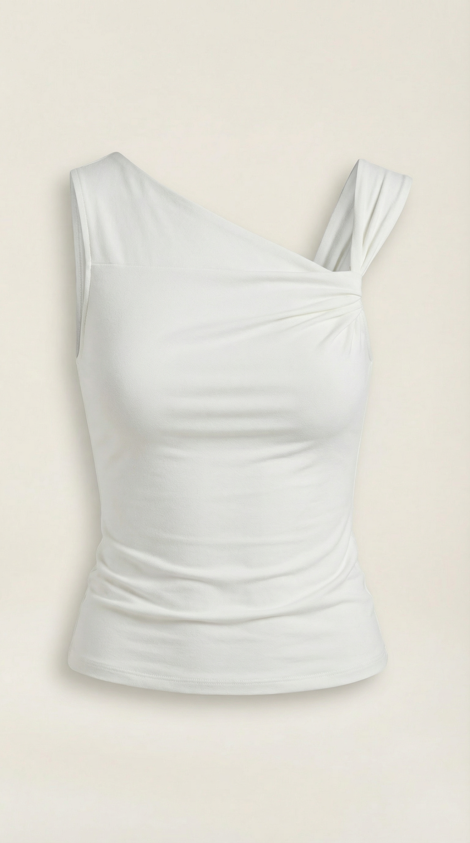 Carol One Shoulder Top — Women’s Asymmetrical Draped Sleeve Stretch Elegant Fitted Casual Evening Top 4