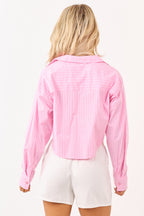 Chic Striped Crop Top | Boxy Fit with Semi-Cropped Design 5