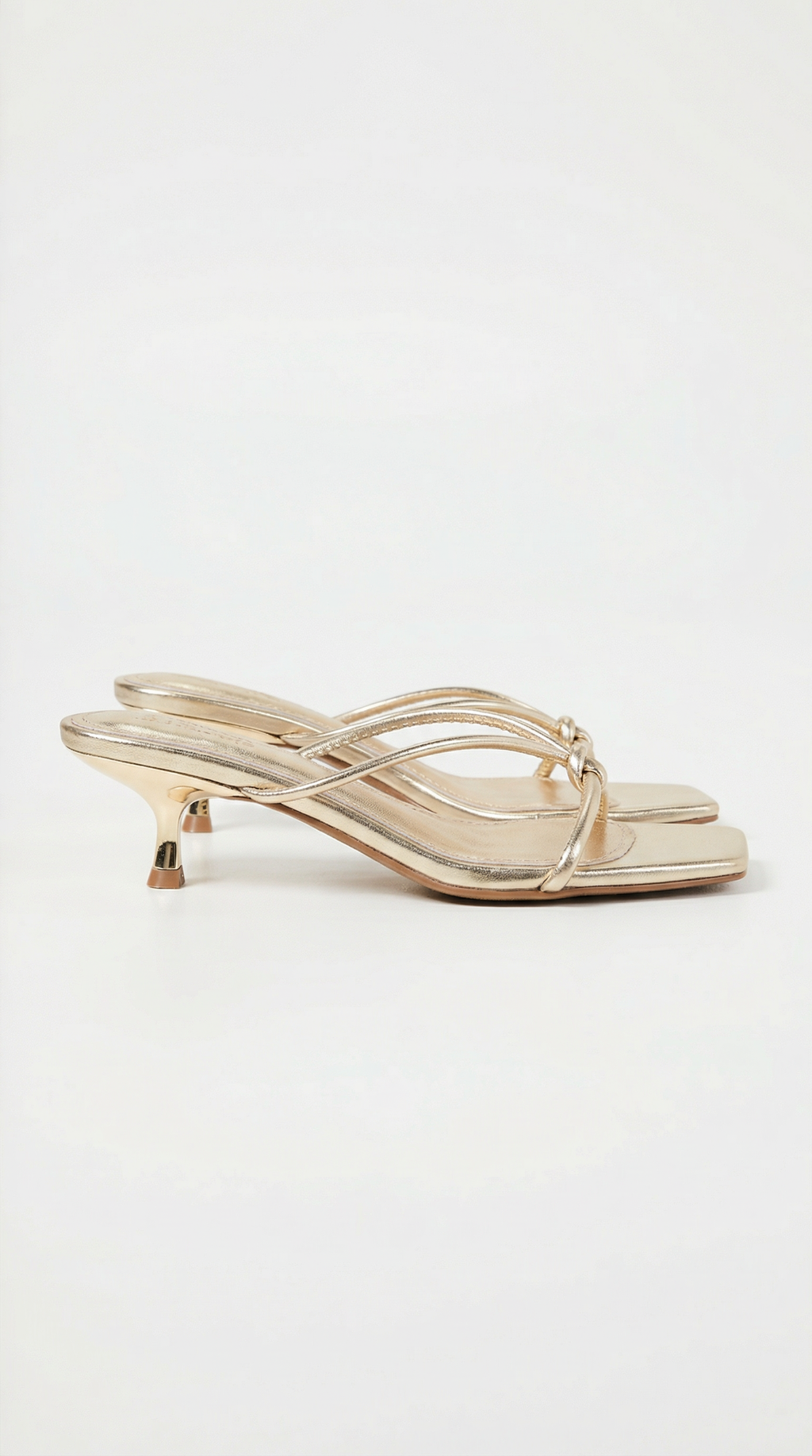 Christina Collection | Mules Shoes with Knotted Metallic Straps | Elegant Slip-On Design for All-Day Comfort 0