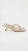 Christina Collection | Mules Shoes with Knotted Metallic Straps | Elegant Slip-On Design for All-Day Comfort 0
