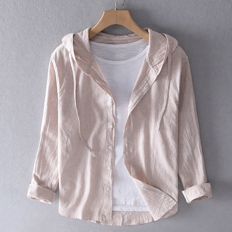 Coastal Breeze | Women's Blouse with Hood & Button-Down Front | Lightweight Summer Top for Outdoor Comfort 1