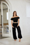 Cotton Pants Women with Elastic Waistband 0