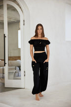 Cotton Pants Women with Elastic Waistband 1