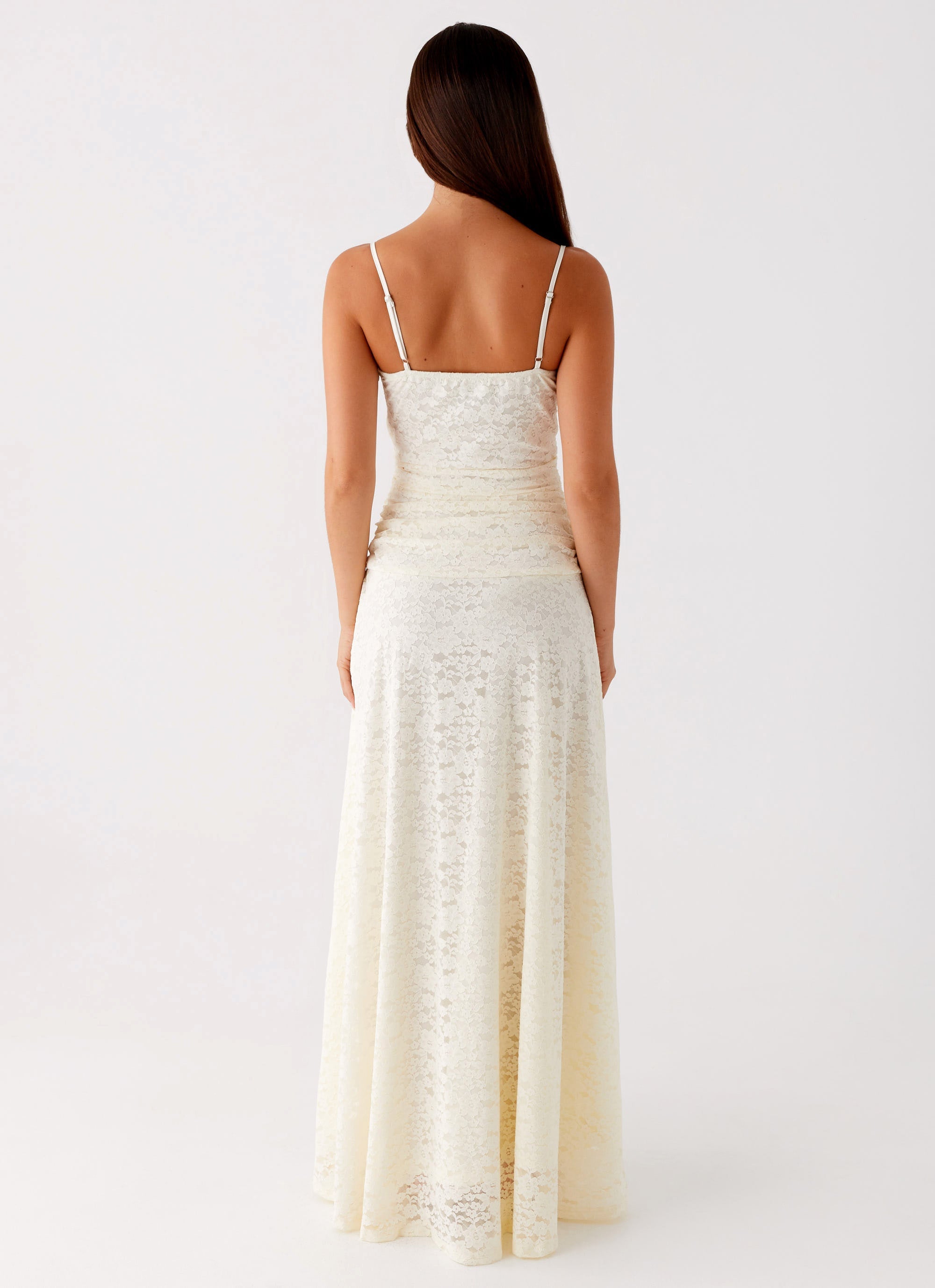 Elegant Maxi Dress | White Maxi Dress with Lace Sweetheart Neckline for Timeless Style 4