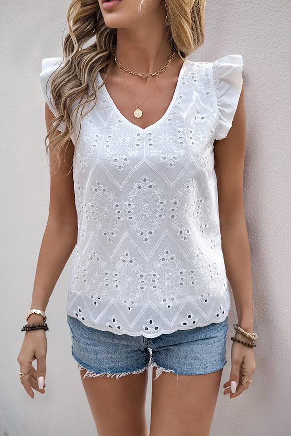 Emily | Chic Ruffle Sleeve Casual Top 3