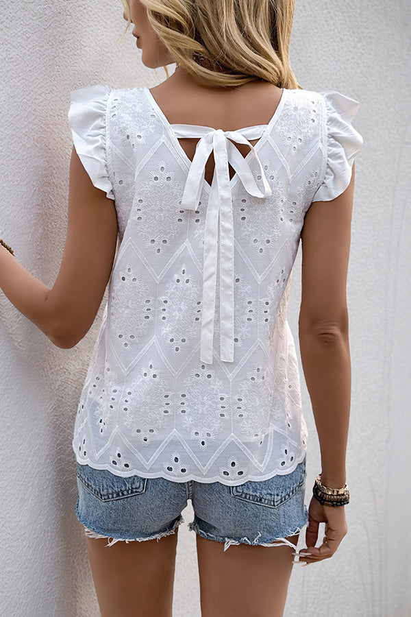 Emily | Chic Ruffle Sleeve Casual Top 4