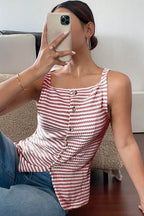 Emma | Stylish Trendy Stripe Print Casual Top 0