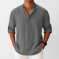 Ethan Collection | Men's Popover Shirt in Lightweight Linen with Breathable Fabric | Versatile Style for Comfort and Elegance 0