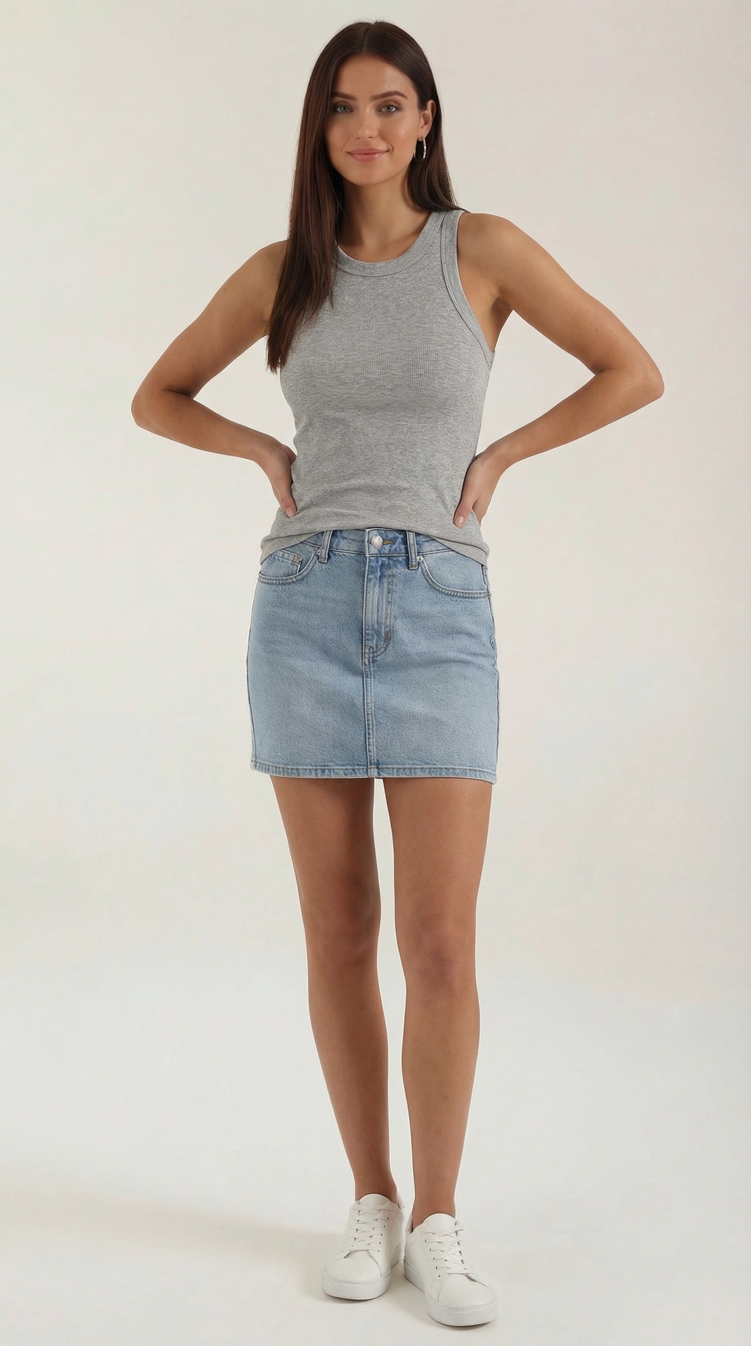 Evangeline Ribbed Tank Top — Women’s Stretch Fitted Crew Neck Ruched Side Sleeveless Basic Chic Top 9