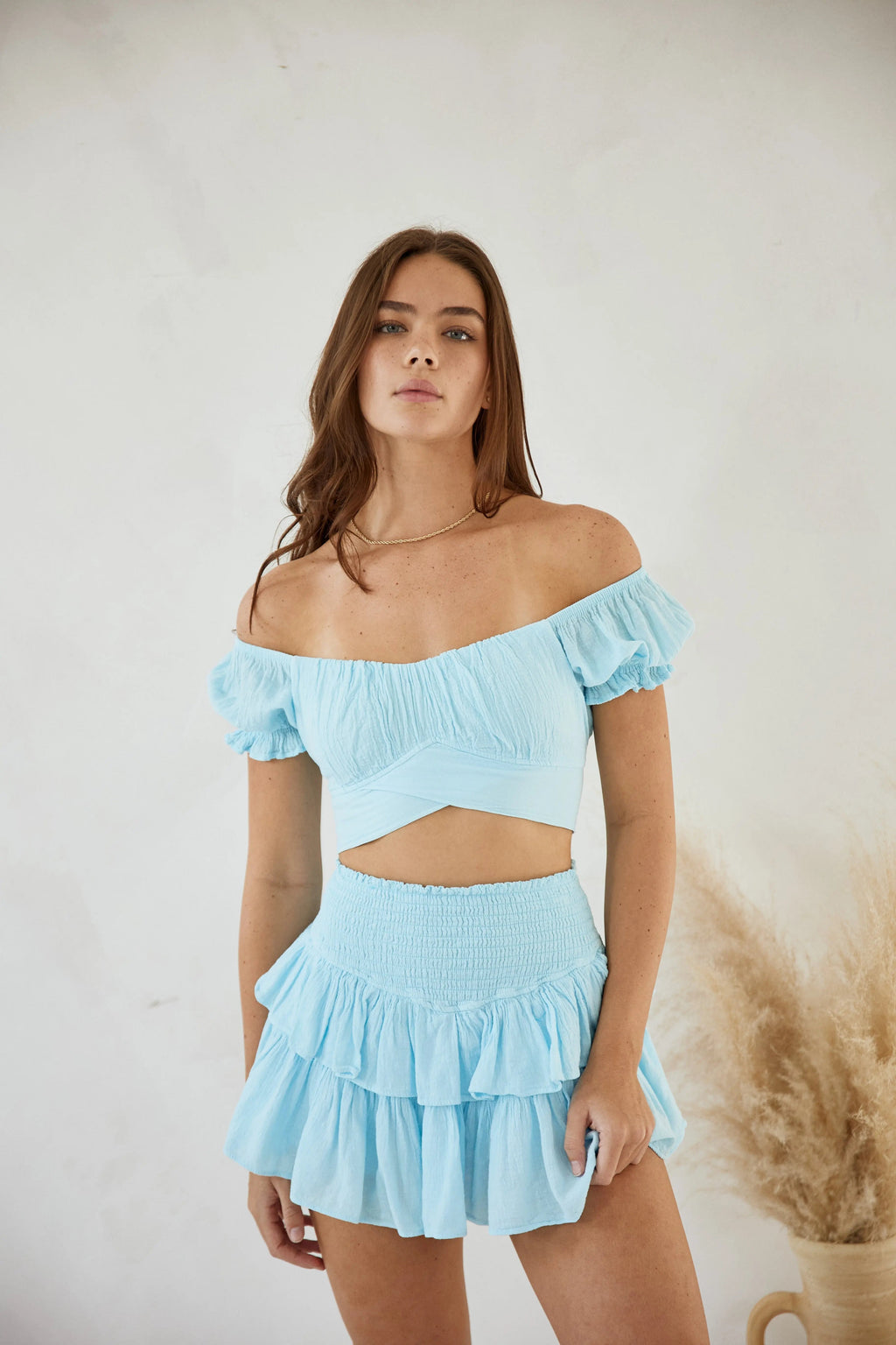 Flared Ruffle Skirt with Attached Shorts 0