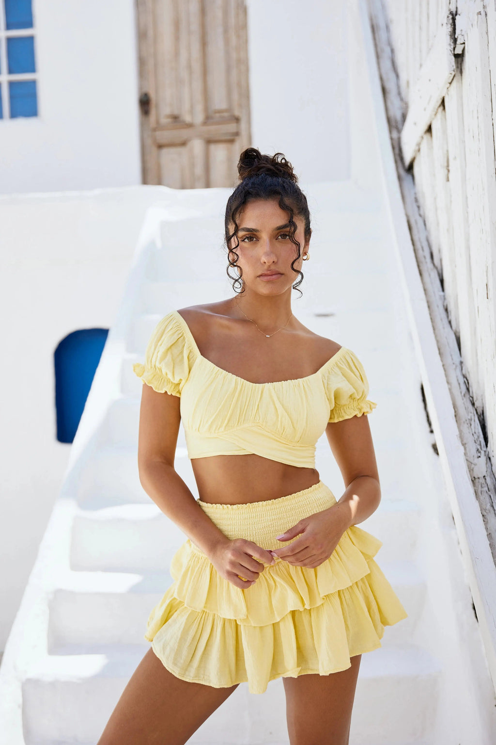 Flared Ruffle Skirt with Attached Shorts 0