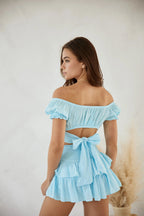 Flared Ruffle Skirt with Attached Shorts 3