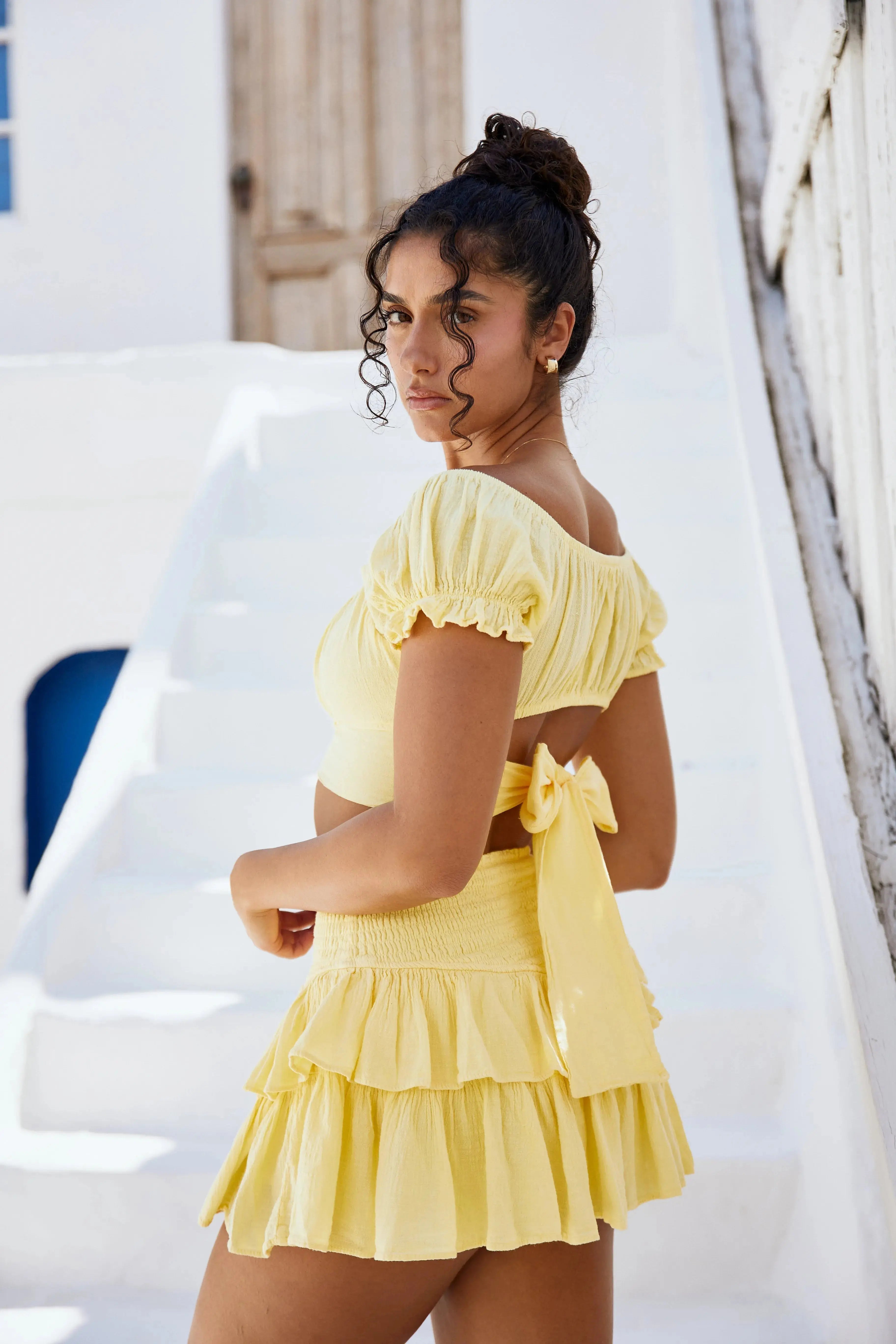 Flared Ruffle Skirt with Attached Shorts 3