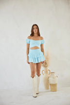 Flared Ruffle Skirt with Attached Shorts 4
