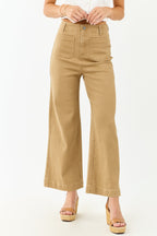 High Waisted Wide Leg Jeans for Women with Stretchy Denim 0