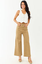 High Waisted Wide Leg Jeans for Women with Stretchy Denim 1