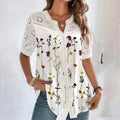 Hortense Fluid Summer Blouse — Women’s Lightweight Breathable Elegant Flowy Top Chic Parisian Style Casual to Dressy Shirt 0