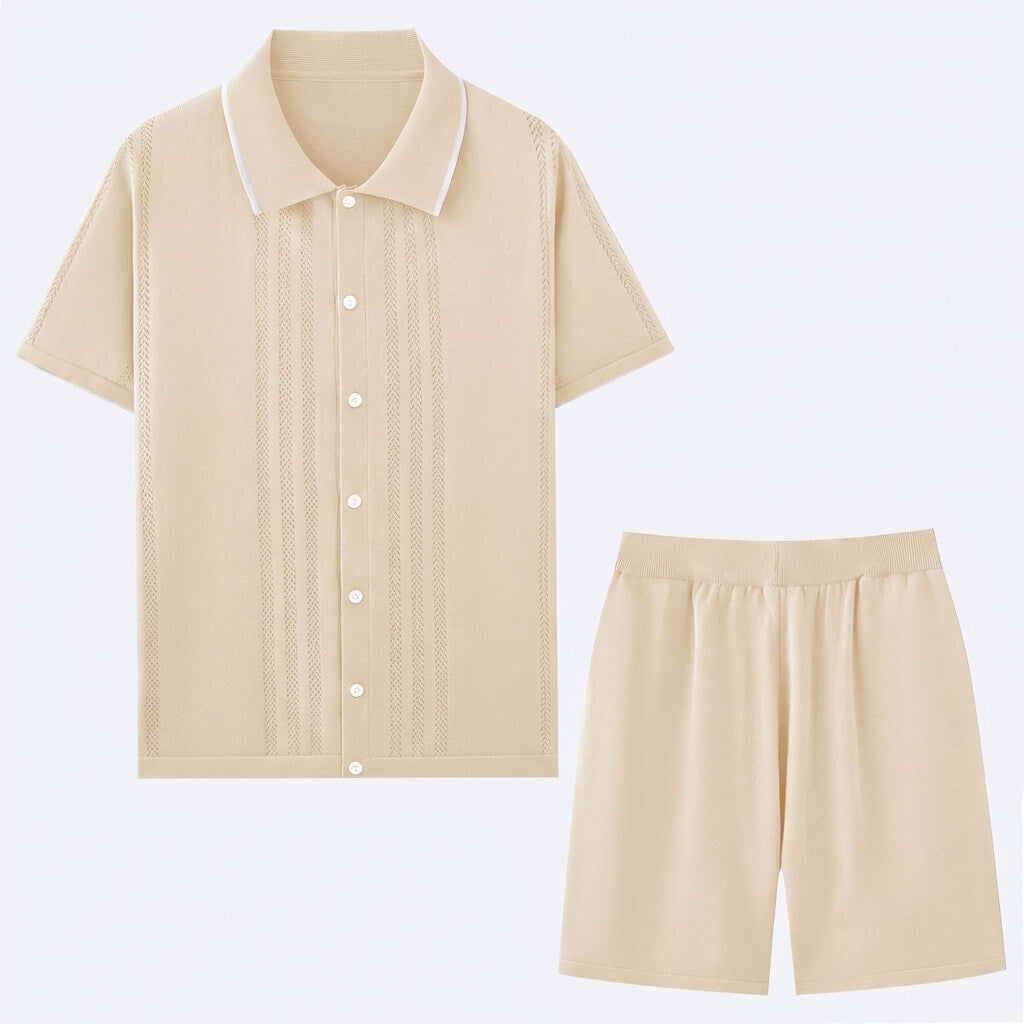 Knit Lounge Set With Breathable Fabric Versatile Comfort 0