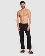 Lightweight Black Trousers with Drawcord Comfortable Fit 1