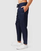 Lightweight Navy Trousers with Elastic Waistband Comfortable Fit 2