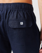 Lightweight Navy Trousers with Elastic Waistband Comfortable Fit 6