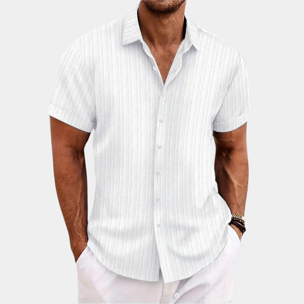 Lightweight Striped Button-Down with Short 0