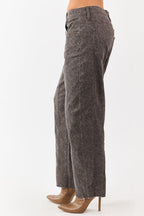 Low Slung Barrel Jeans – Faded Leopard Print with Semi-Stretchy 2