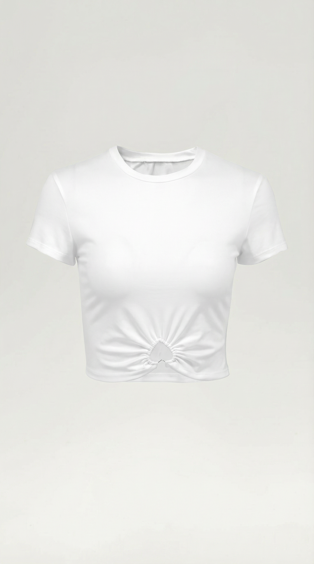 Luna Heart Hardware Crop Top — Women’s Fitted Stretch Jersey Cap Sleeve Cropped Y2K Style Sweetheart Detail Tee 4