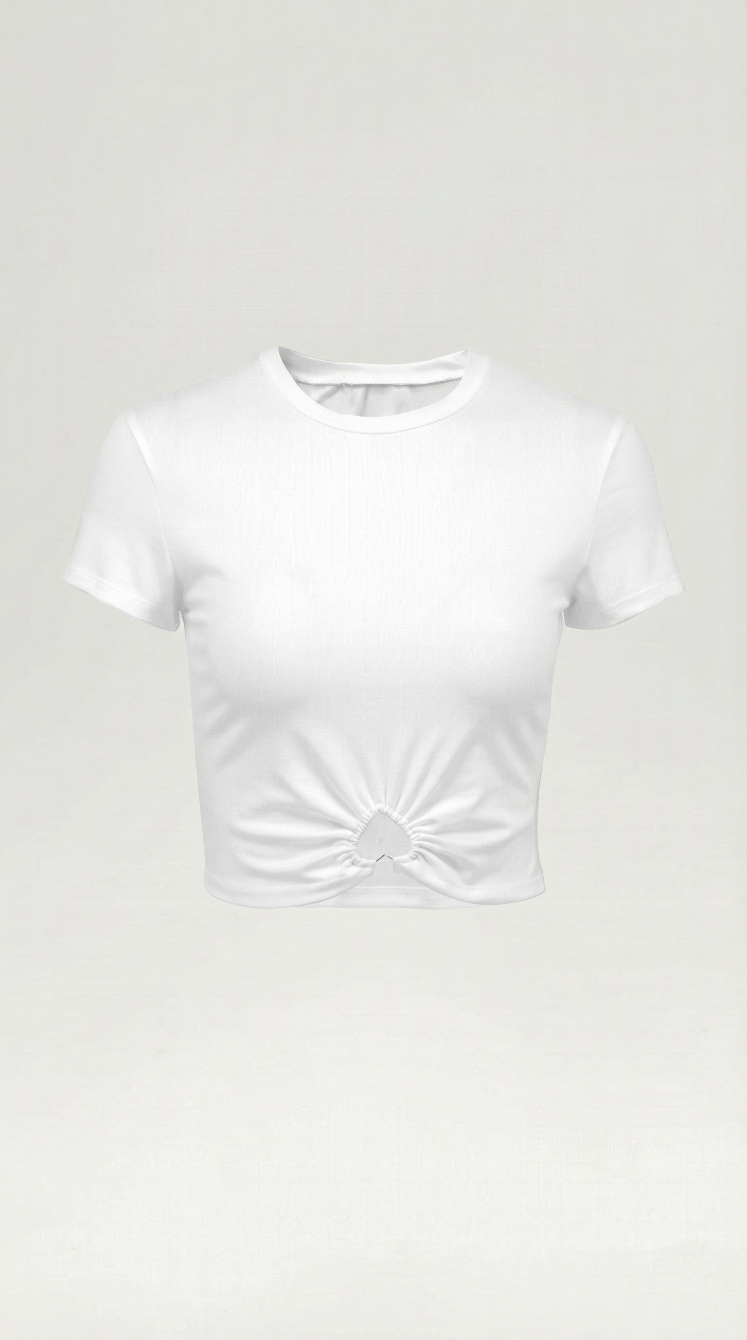 Luna Heart Hardware Crop Top — Women’s Fitted Stretch Jersey Cap Sleeve Cropped Y2K Style Sweetheart Detail Tee 4