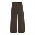 Men's Brown Corduroy Pants with Relaxed Fit – Textured Fabric 0