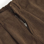 Men's Brown Corduroy Pants with Relaxed Fit – Textured Fabric 3
