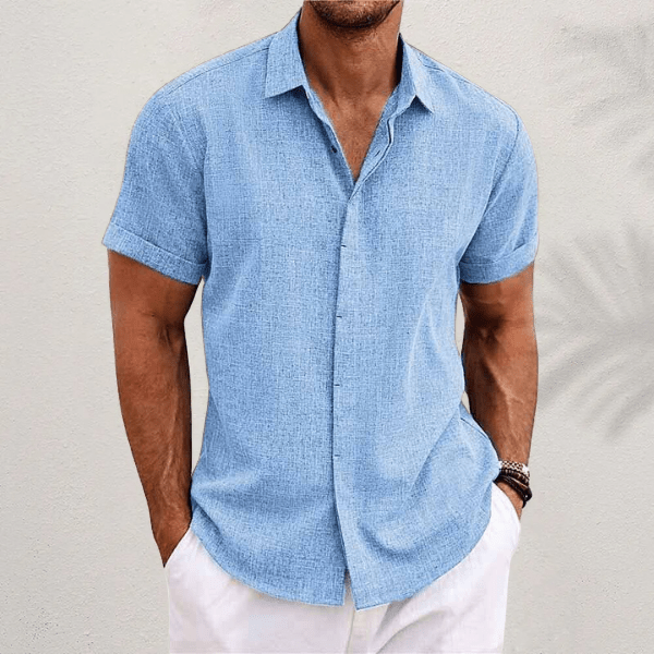 Men's Dress Shirt with Breathable Fabric Tailored Fit for Comfort 0
