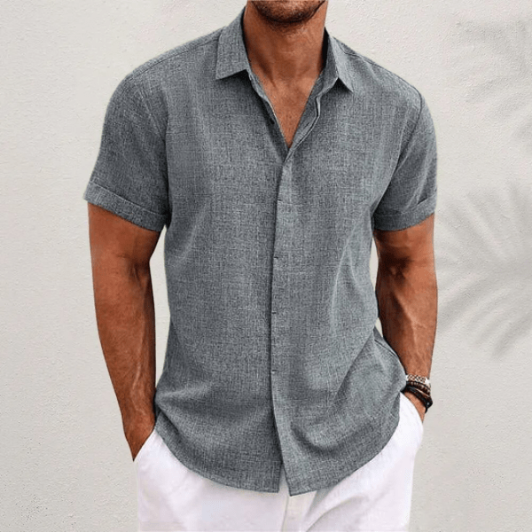 Men's Dress Shirt with Breathable Fabric Tailored Fit for Comfort 1