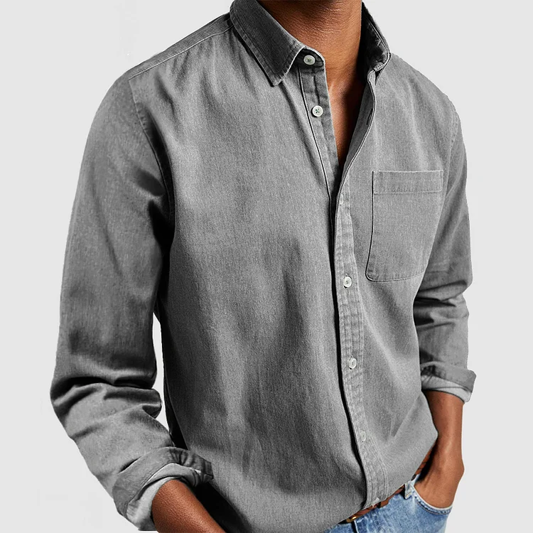 Men's Dress Shirt with Front Pocket Lightweight Fabric for 2
