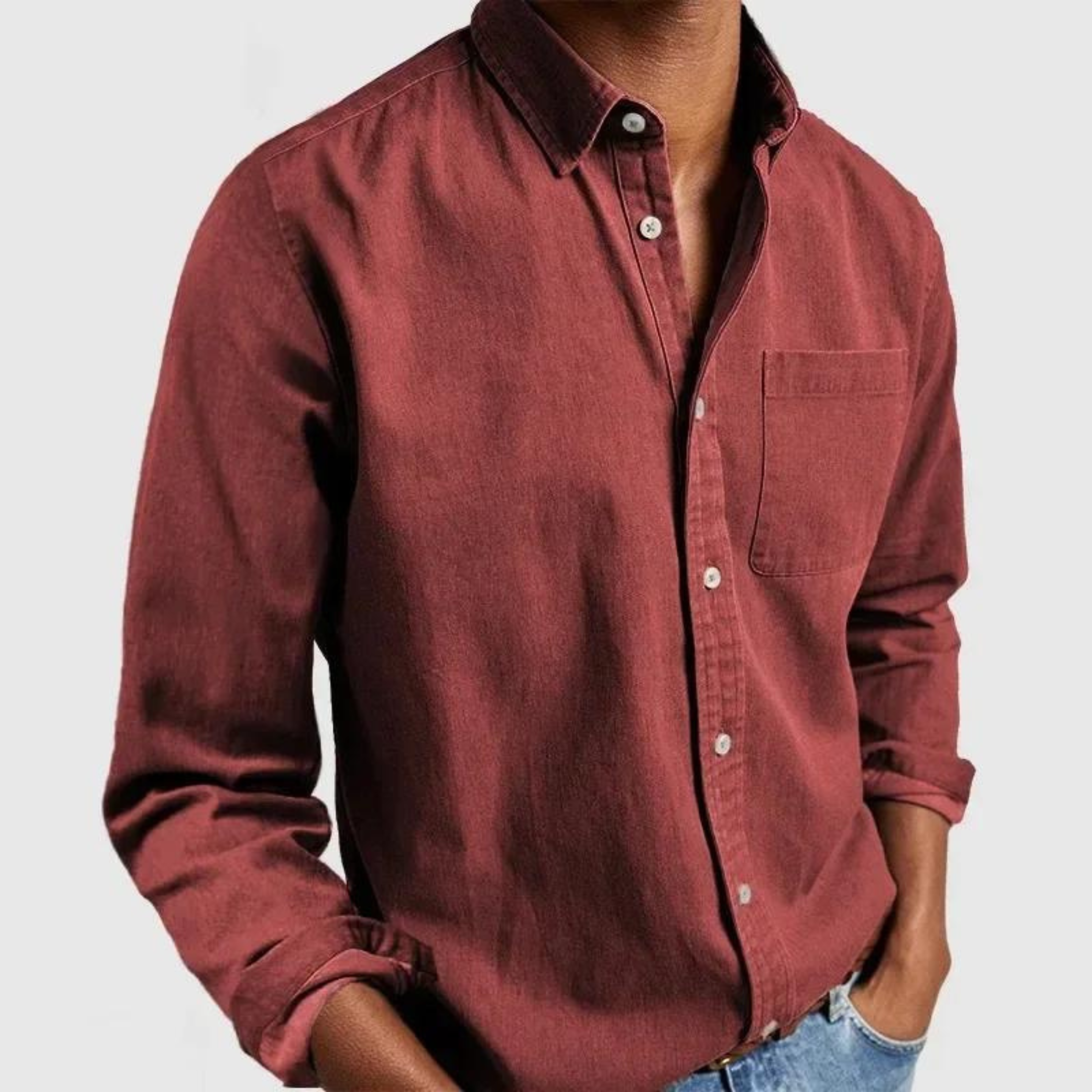 Men's Dress Shirt with Front Pocket Lightweight Fabric for 7