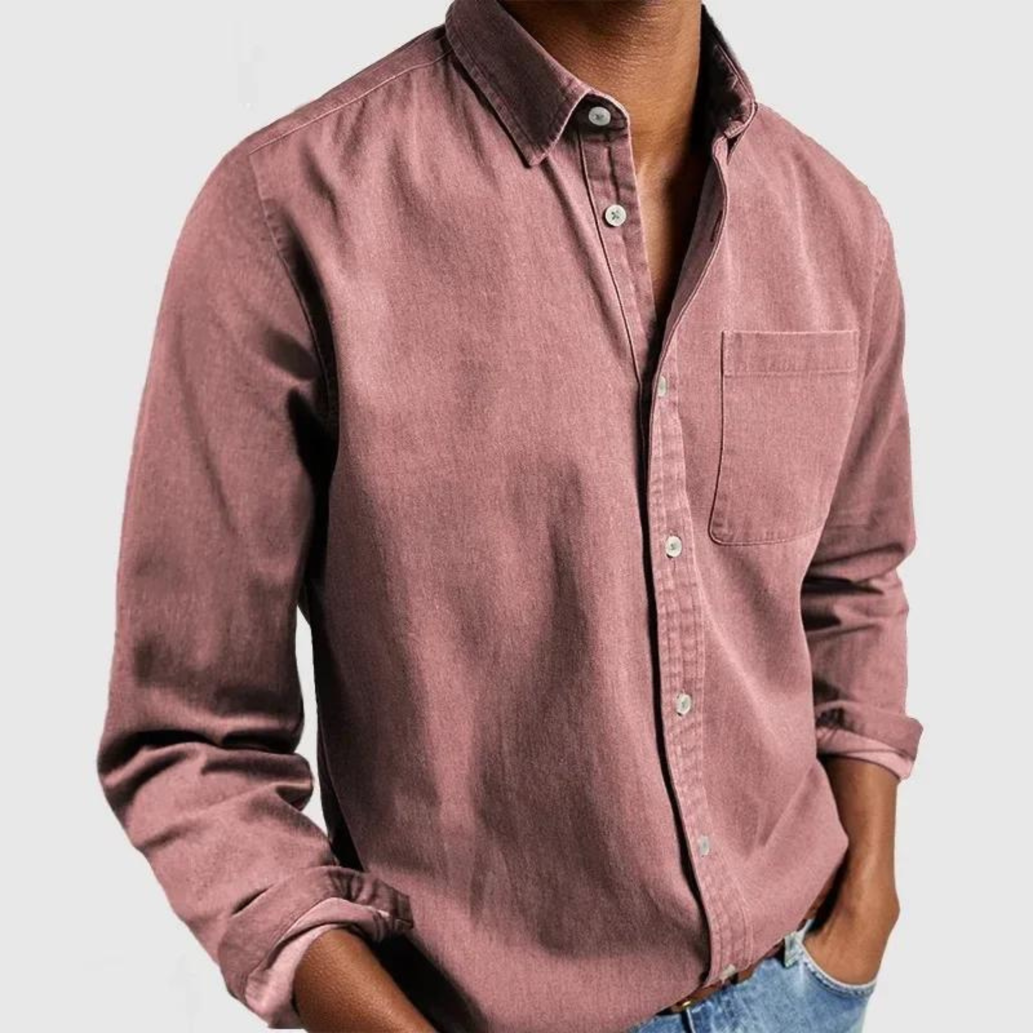 Men's Dress Shirt with Front Pocket Lightweight Fabric for 8