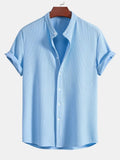 Men's Dress Shirt with Mandarin Collar Tailored Fit for 0