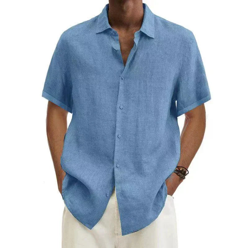 Men's Dress Shirt with Short Sleeves & 1