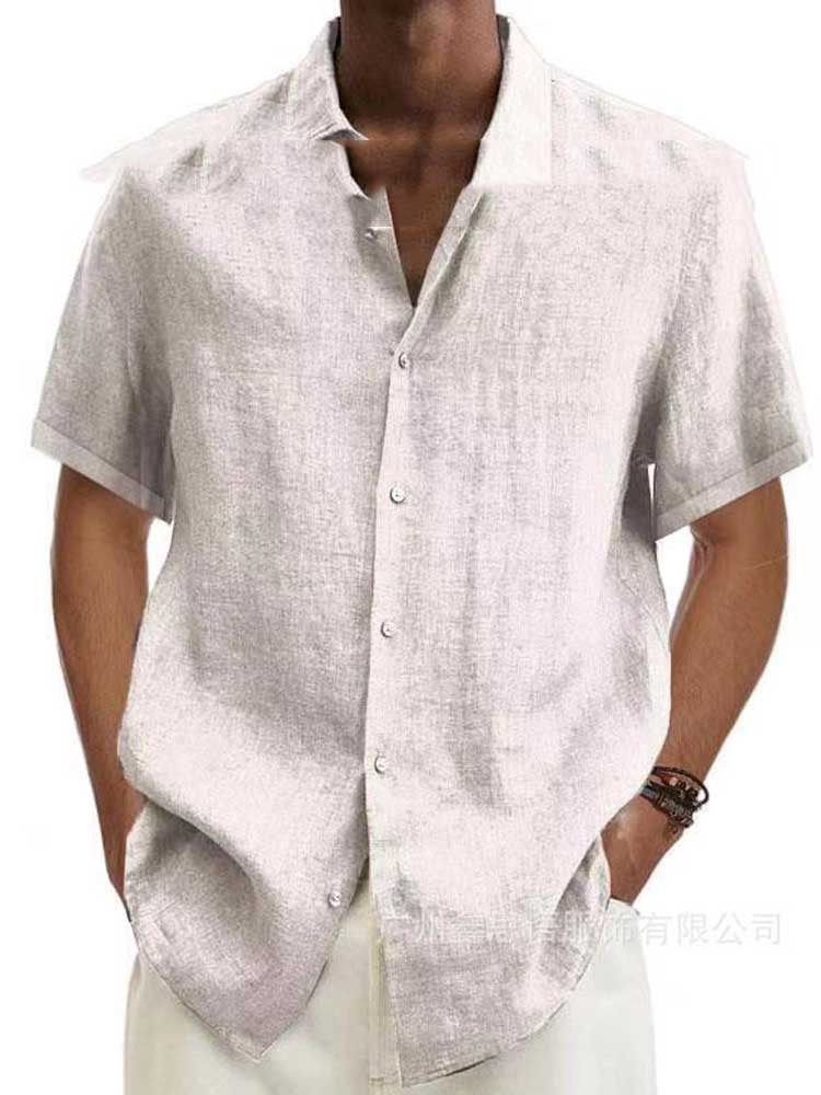Men's Dress Shirt with Short Sleeves & 2
