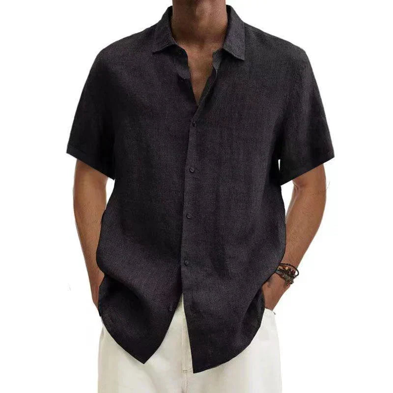 Men's Dress Shirt with Short Sleeves & 4