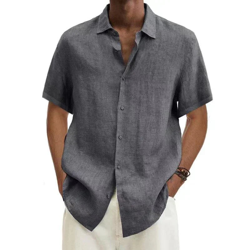 Men's Dress Shirt with Short Sleeves & 5