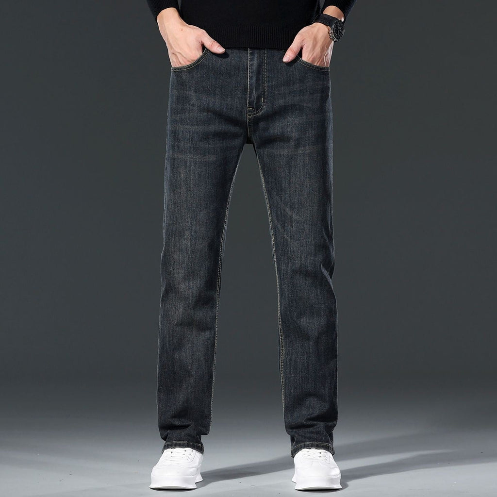 Men's Jeans with Straight Leg Fit & Clean Dark Wash – Durable 1