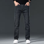 Men's Jeans with Straight Leg Fit & Clean Dark Wash – Durable 1