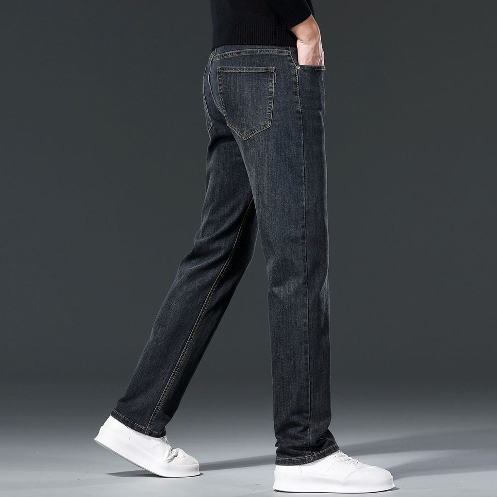 Men's Jeans with Straight Leg Fit & Clean Dark Wash – Durable 2
