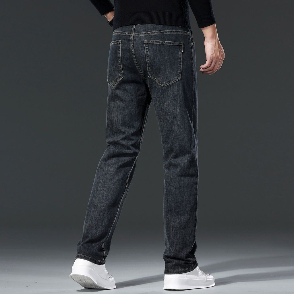 Men's Jeans with Straight Leg Fit & Clean Dark Wash – Durable 3