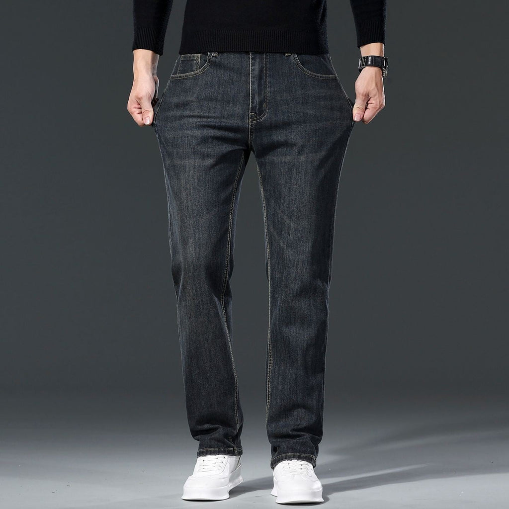 Men's Jeans with Straight Leg Fit & Clean Dark Wash – Durable 4
