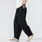 Men's Lightweight Linen Pants with Breathable Weave – Relaxed Fit 0