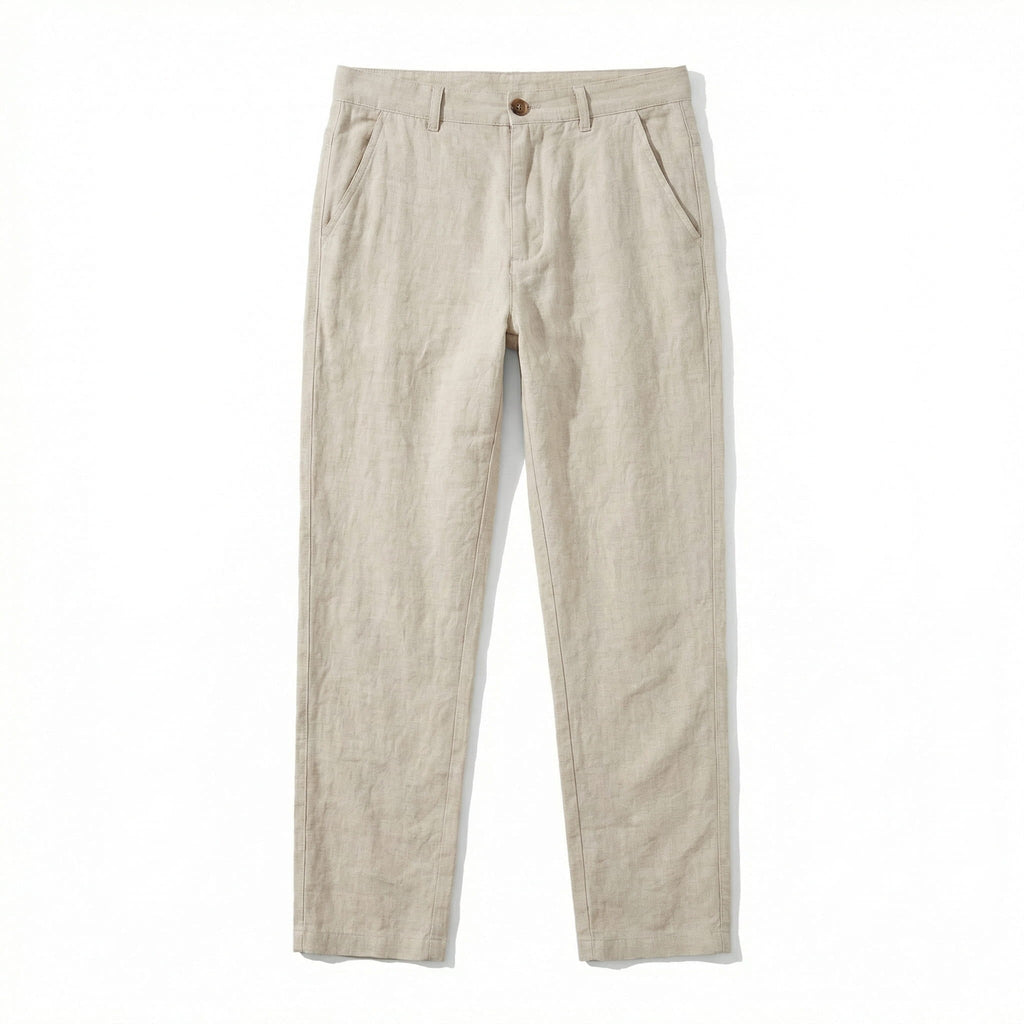 Men's Linen Pants with Relaxed Fit – Breathable Trousers 0
